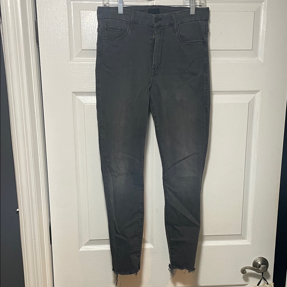 MOTHER Charcoal Denim with Copper Accents